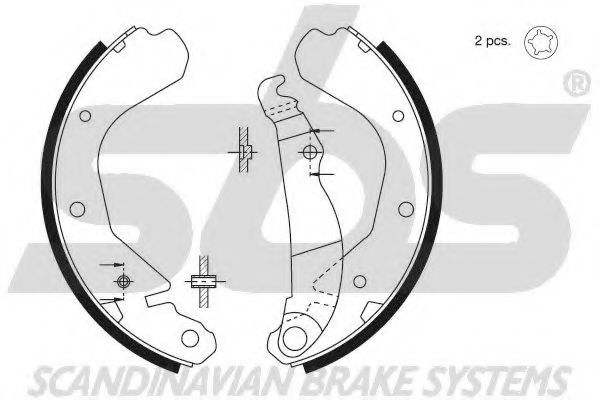 Комплект тормозных колодок sbs 18492736413