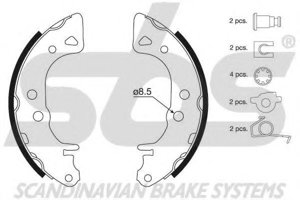 Комплект тормозных колодок sbs 18492799488