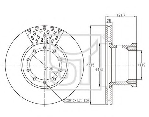 Тормозной диск ST-TEMPLIN 03.110.0275.820