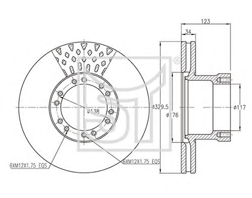 Тормозной диск ST-TEMPLIN 03.110.0275.850