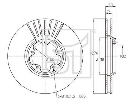 Тормозной диск ST-TEMPLIN 03.110.2600.160
