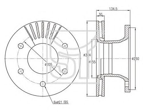Тормозной диск ST-TEMPLIN 03.110.4255.080