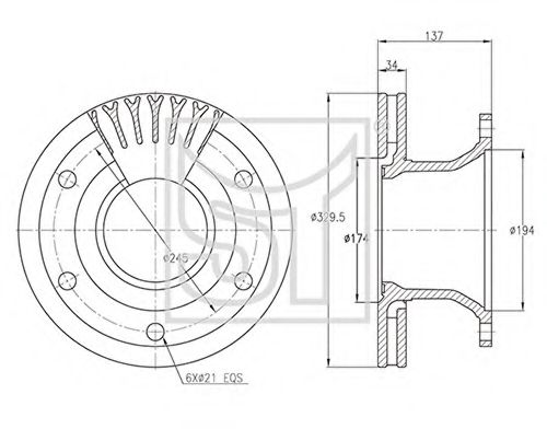 Тормозной диск ST-TEMPLIN 03.110.4255.120