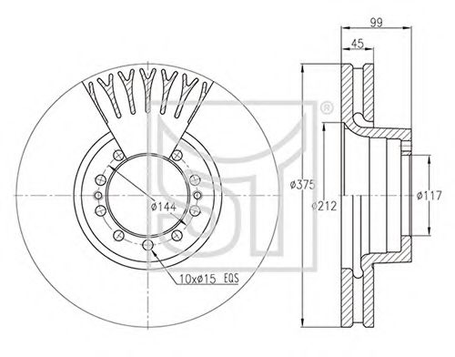 Тормозной диск ST-TEMPLIN 03.110.4255.190