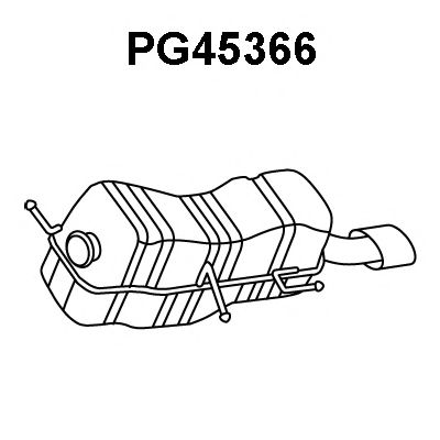 Глушитель выхлопных газов конечный VENEPORTE PG45366