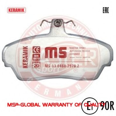 Комплект тормозных колодок, дисковый тормоз MASTER-SPORT 13046029702C-SET-MS