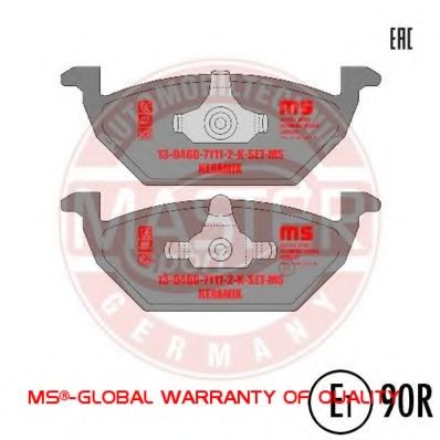 Комплект тормозных колодок, дисковый тормоз MASTER-SPORT 13046071112K-SET-MS