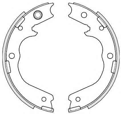 Комплект тормозных колодок, стояночная тормозная система WOKING Z4756.00