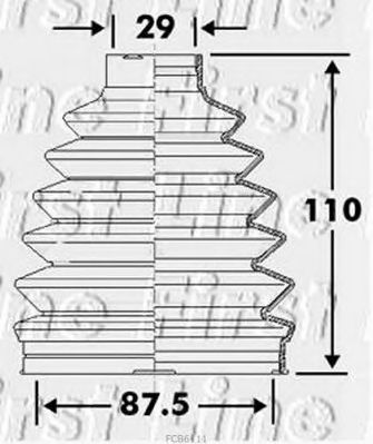 Пыльник, приводной вал FIRST LINE FCB6111