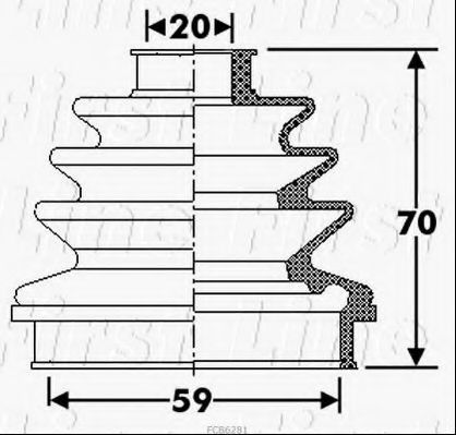 Пыльник, приводной вал FIRST LINE FCB6281