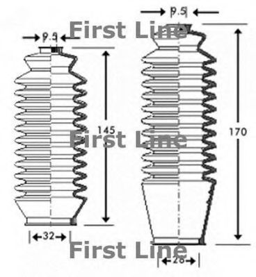 Пыльник, рулевое управление FIRST LINE FSG3208
