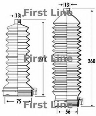 Пыльник, рулевое управление FIRST LINE FSG3321