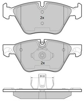 Комплект тормозных колодок, дисковый тормоз FREMAX FBP-1853