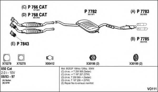 Система выпуска ОГ FENNO VO111