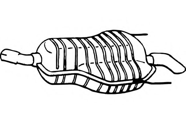 Глушитель выхлопных газов конечный FENNO 4442