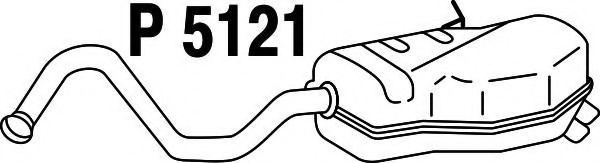 Глушитель выхлопных газов конечный FENNO P5121