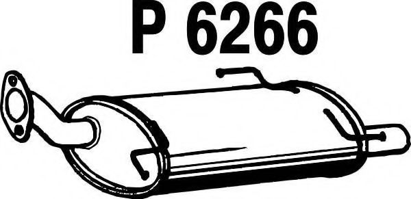Глушитель выхлопных газов конечный FENNO P6266