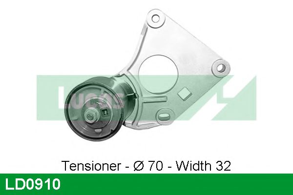 Натяжной ролик, ремень ГРМ LUCAS ENGINE DRIVE LD0910