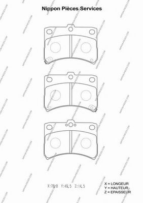 Комплект тормозных колодок, дисковый тормоз NPS BP1205