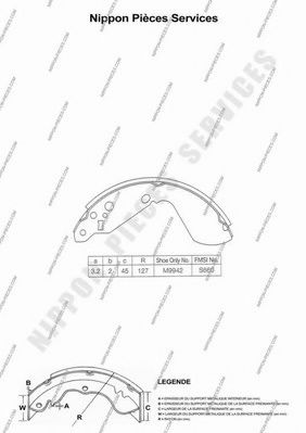 Комплект тормозных колодок NPS 9310
