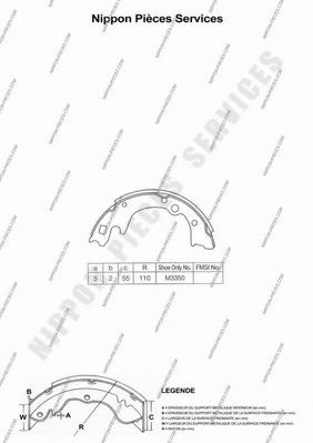 Комплект тормозных колодок NPS M350A35