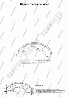 Комплект тормозных колодок NPS T350A23