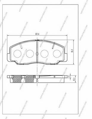 Комплект тормозных колодок, дисковый тормоз NPS T360A33