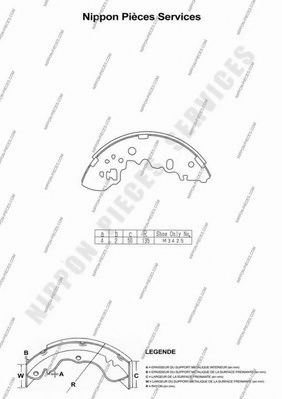 Комплект тормозных колодок NPS M350A21