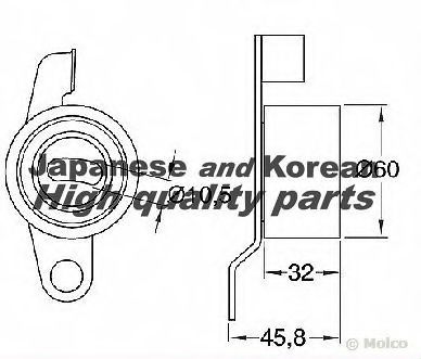 Натяжной ролик, ремень ГРМ ASHUKI 0342-4304