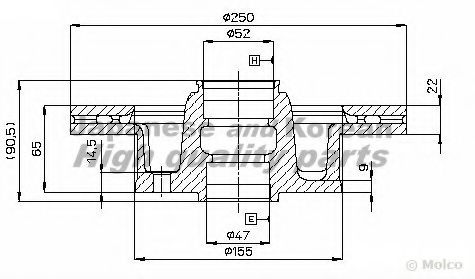Тормозной диск ASHUKI 0990-9203