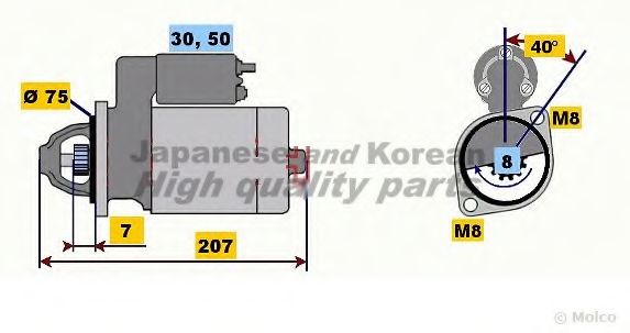 Стартер ASHUKI K860-10