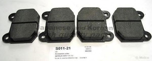 Комплект тормозных колодок, дисковый тормоз ASHUKI S011-21