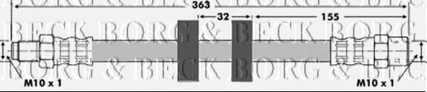 Тормозной шланг BORG & BECK BBH6870