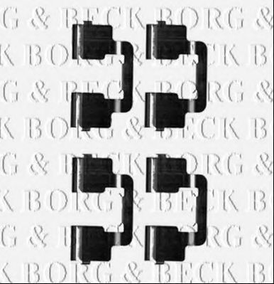 Комплектующие, колодки дискового тормоза BORG & BECK BBK1250