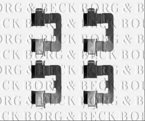 Комплектующие, колодки дискового тормоза BORG & BECK BBK1294