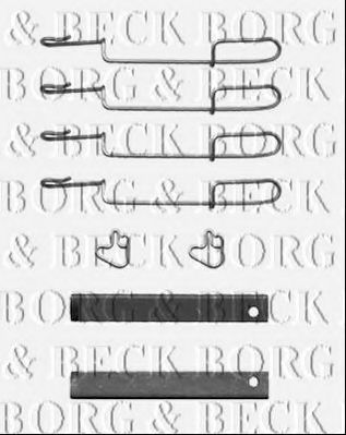 Комплектующие, колодки дискового тормоза BORG & BECK BBK1427