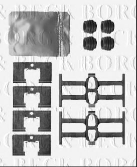 Комплектующие, колодки дискового тормоза BORG & BECK BBK1473