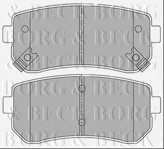 Комплект тормозных колодок, дисковый тормоз BORG & BECK BBP2424