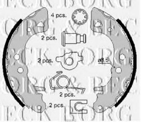 Комплект тормозных колодок BORG & BECK BBS6142