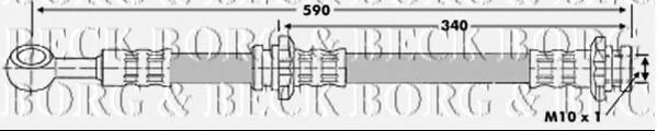 Тормозной шланг BORG & BECK BBH6881