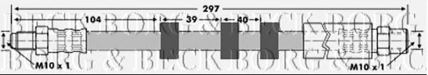 Тормозной шланг BORG & BECK BBH6872
