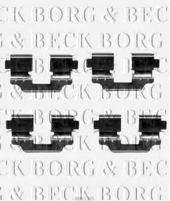 Комплектующие, колодки дискового тормоза BORG & BECK BBK1326