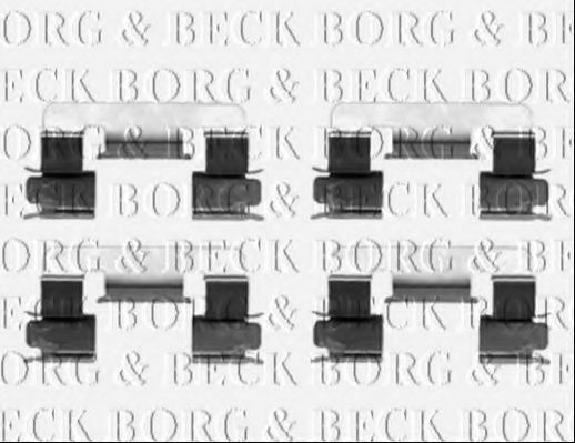 Комплектующие, колодки дискового тормоза BORG & BECK BBK1347