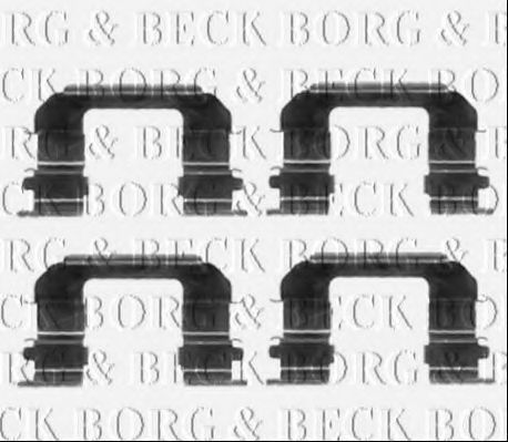 Комплектующие, колодки дискового тормоза BORG & BECK BBK1367