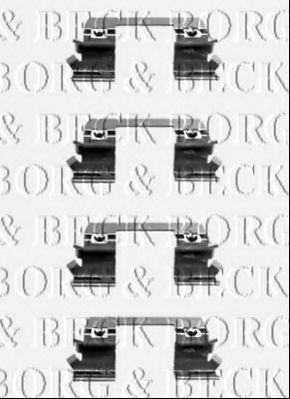 Комплектующие, колодки дискового тормоза BORG & BECK BBK1369