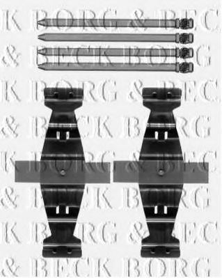 Комплектующие, колодки дискового тормоза BORG & BECK BBK1395