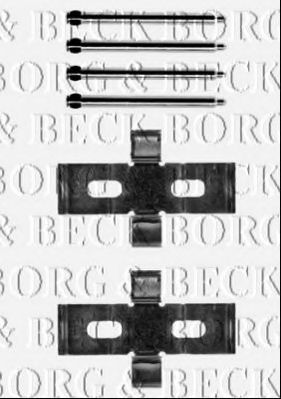 Комплектующие, колодки дискового тормоза BORG & BECK BBK1433