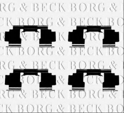 Комплектующие, колодки дискового тормоза BORG & BECK BBK1436