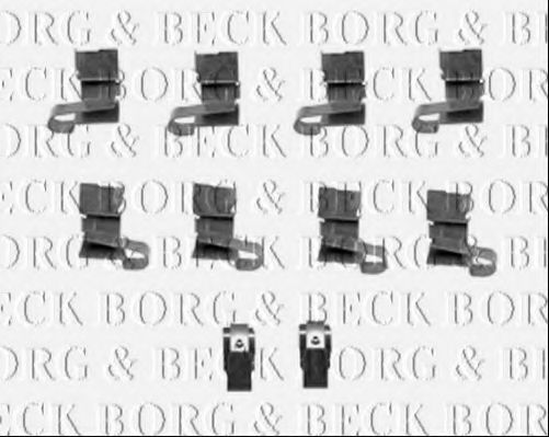 Комплектующие, колодки дискового тормоза BORG & BECK BBK1445