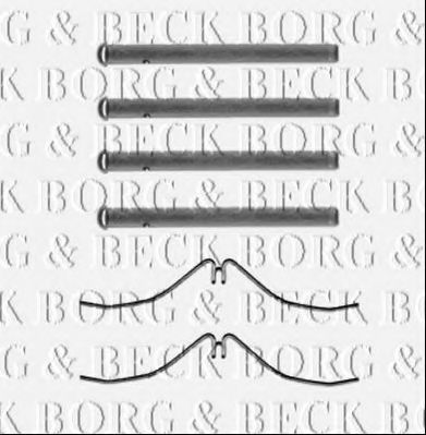 Комплектующие, колодки дискового тормоза BORG & BECK BBK1489